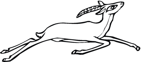 Antelope Jumps Coloring Page